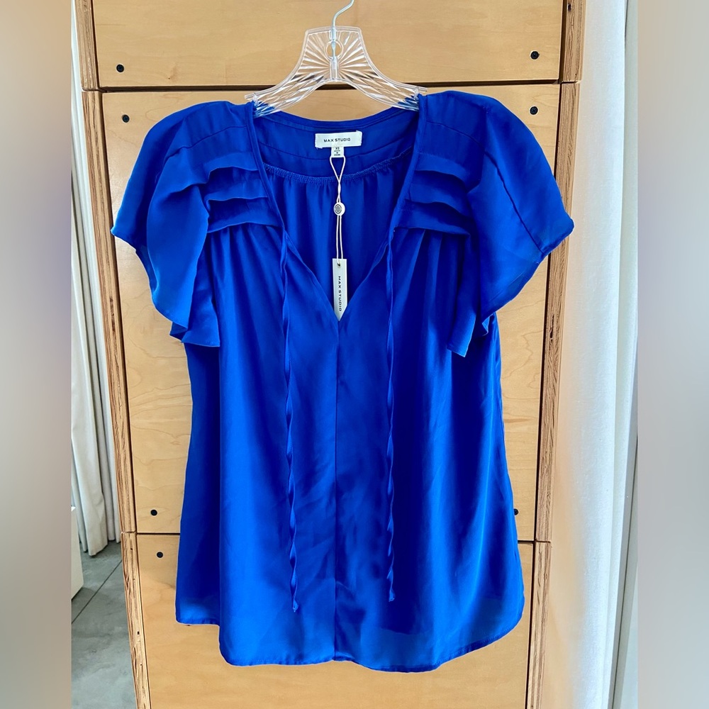 NWT Max Studio | Cobalt Blue Top | XS